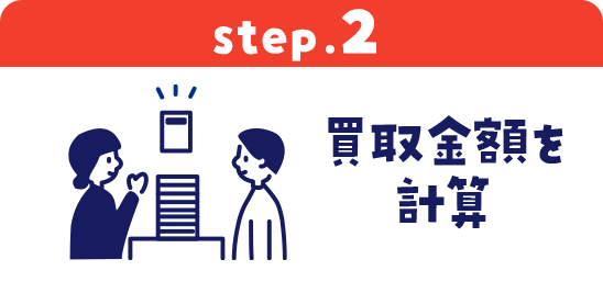 step.2 買取金額を計算